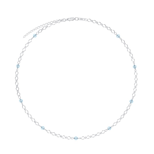 Колье из серебра с топазом